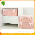 Wholesale pretty cherry fruit pink handmade fabric houseware fold female storage gift box & organizer for living room